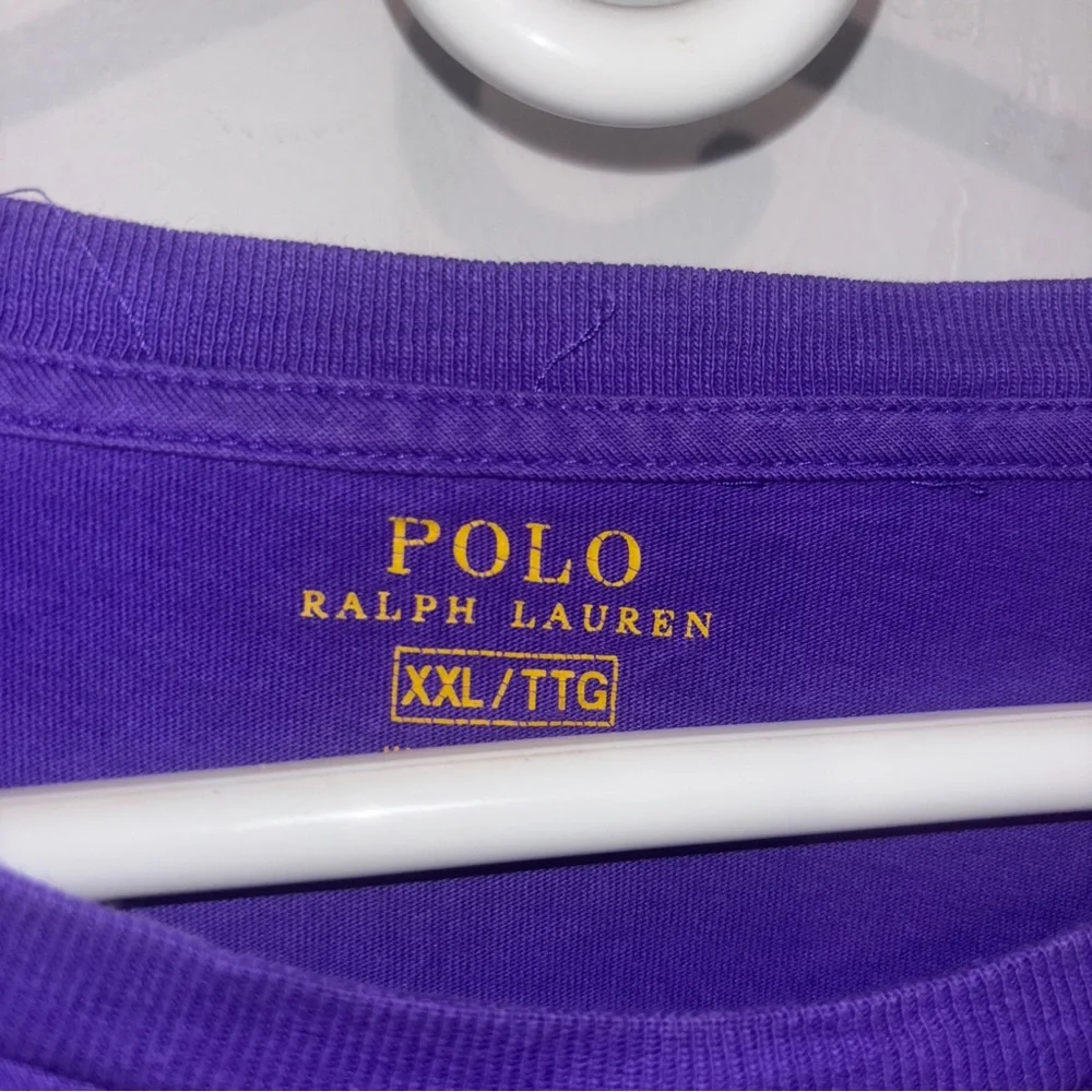 Polo by Ralph Lauren Purple Men's Shirt With Yellow Logo - Picture 4 of 4